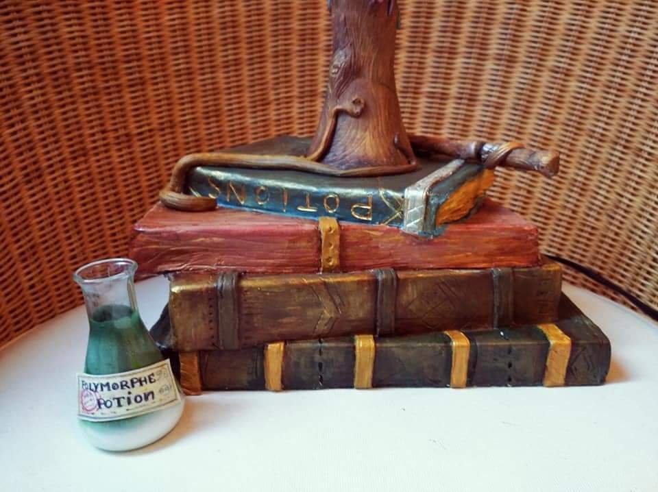 🧹✨️Lampe Pile de Grimoires de Sorcière Ancienne 📚✨🔮